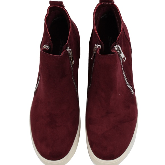 Vino Faux Suede Hidden Wedge Rubber Sole Sneaker - Picture 4 of 7